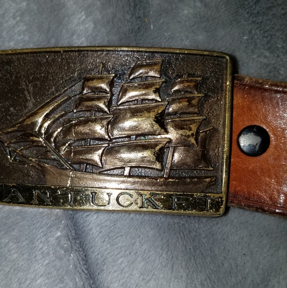Vintage Craftmasters Nantucket Brass Buckled Belt - Picture 1 of 5